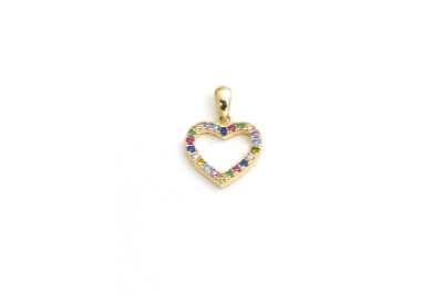 pendant colourful heart