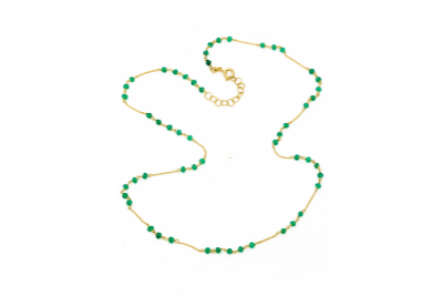 necklace with emeralds